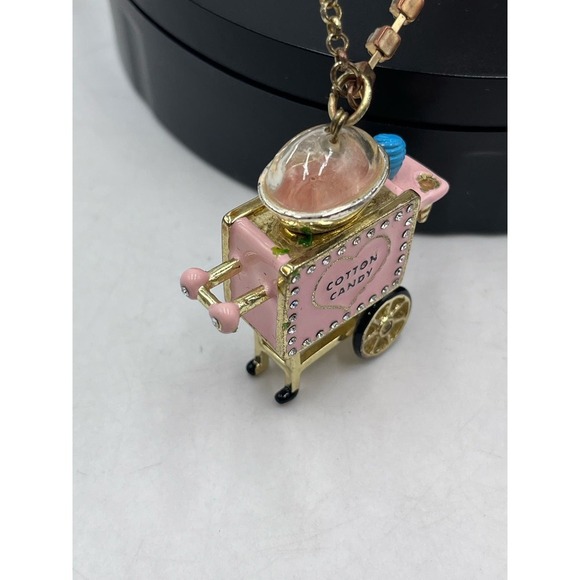 Vintage Betsey Johnson Cotton Candy Machine Popsicle Sweet Charm Chain Necklace - Picture 11 of 16